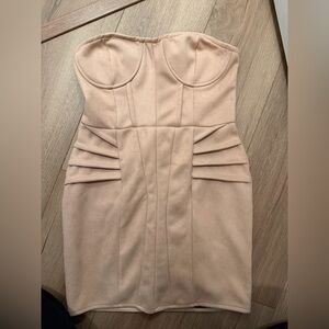 Missguided Strapless Nude Dress